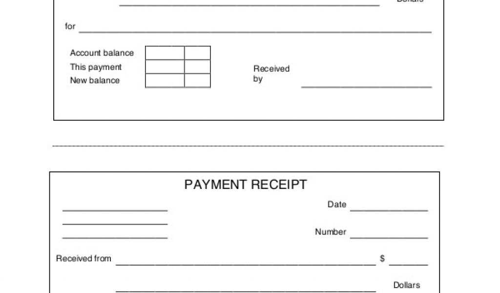 Receipts For Payments Template Free Printable Receipts Sample