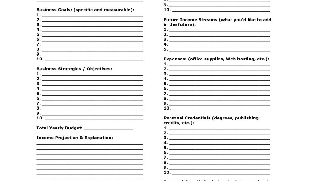 Simple One Page Business Plan Template Pdf One Page Business Plan