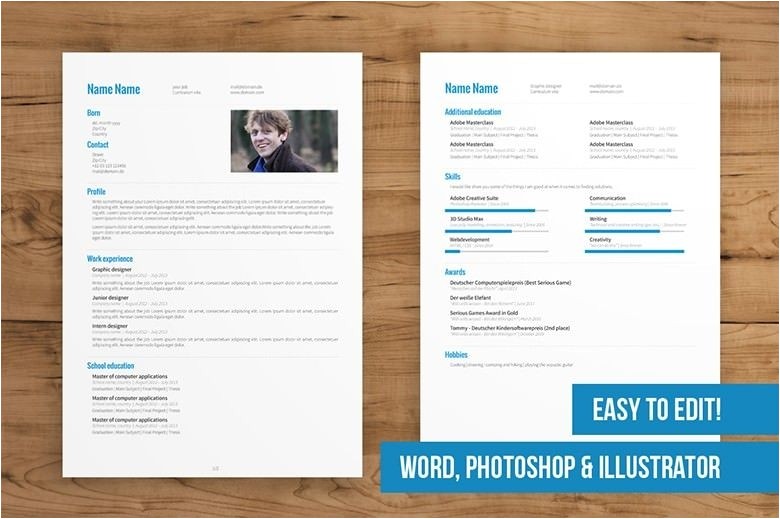 2 Page Resume Templates Free Download Two Page Resume Template Best Resume Collection