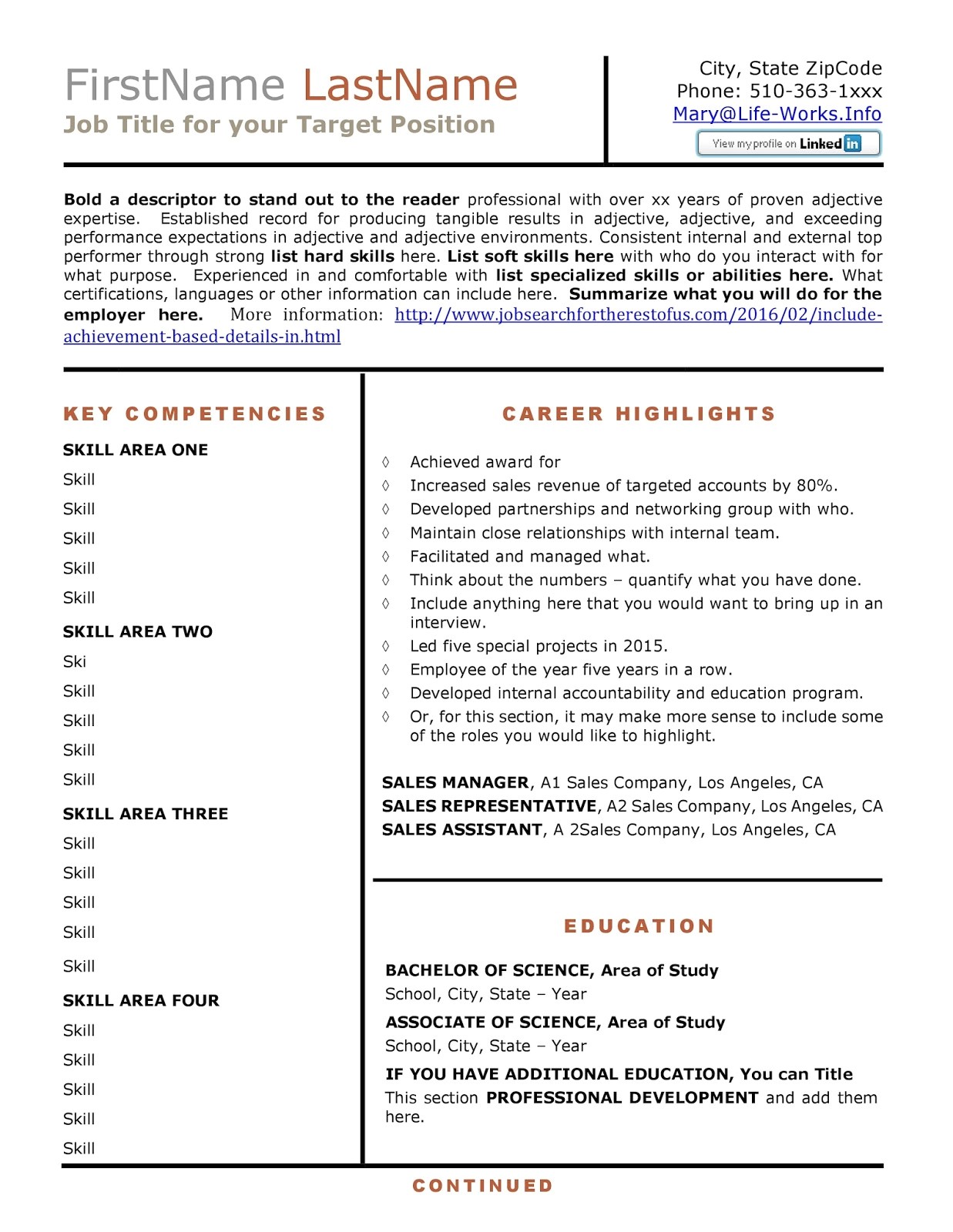 Achievement Based Resume Template Job Search for the Rest Of Us Include Achievement Based