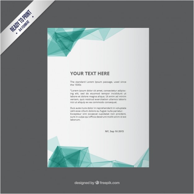 Advertisement Brochure Templates Free Flyer Template with Abstract Polygons Vector Premium