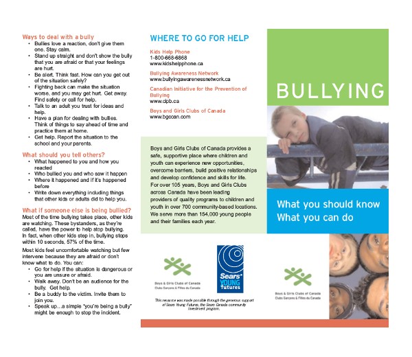 Anti Bullying Brochure Template Bullying Brochure Template 11 Free Pdf Documents