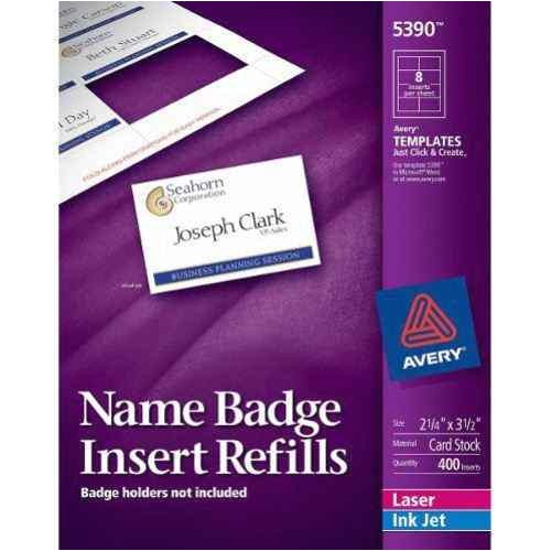 Avery 4×3 Name Badge Template Avery Name Badge Insert Refills Autos Post