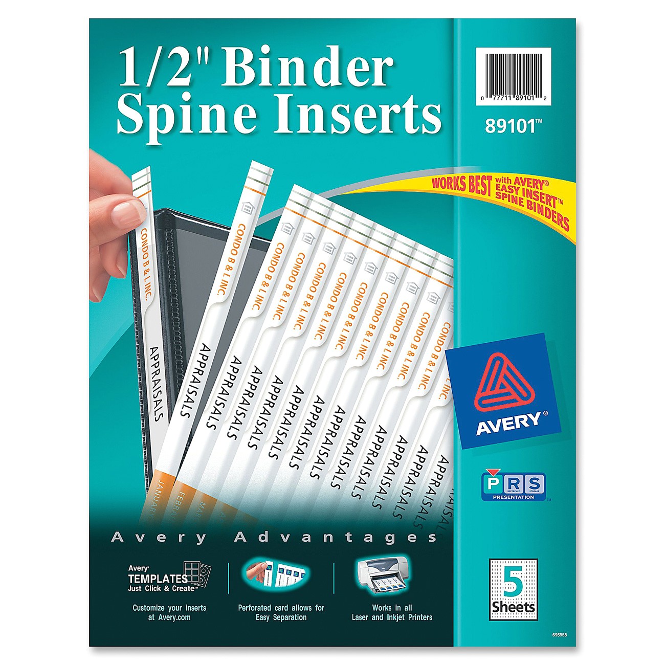 Avery Binder Templates 1 1/2 Avery 89101 Binder Spine Inserts 1 2 Quot Sheet White 80