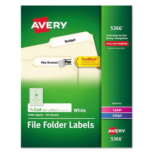 Avery File Folder Labels 5366 Template Superwarehouse Avery Dennison Filing Labels Avery 5366