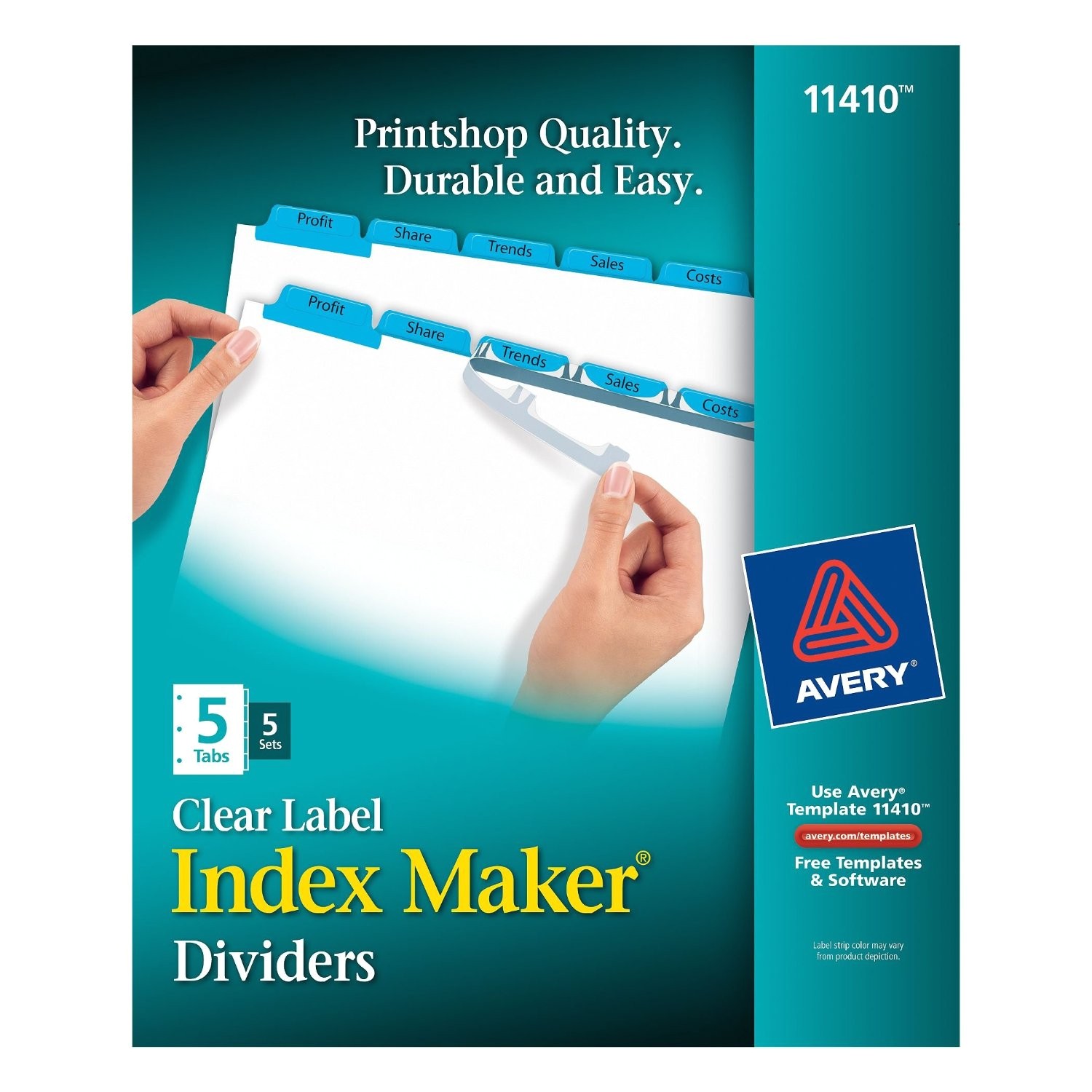 Avery Index Maker Clear Label Dividers 12 Tab Template Avery Index Maker Clear Label Dividers Easy Apply Label