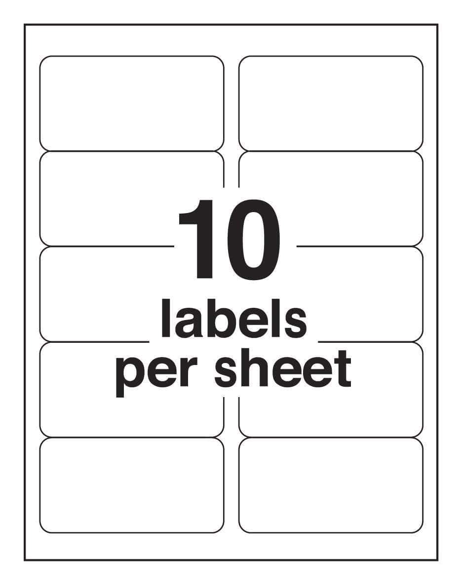 Avery Labels 10 Per Page Template Avery 10 Labels Per Sheet Template Ondy Spreadsheet