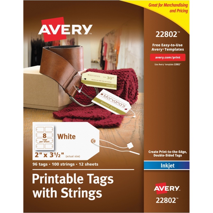Avery Printable Tags with Strings Template Avery Printable Tags with Strings