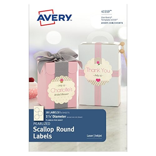 Avery Scallop Round Labels Template Avery Pearlized Scallop Round Labels 1 7 8 Inch Diameter