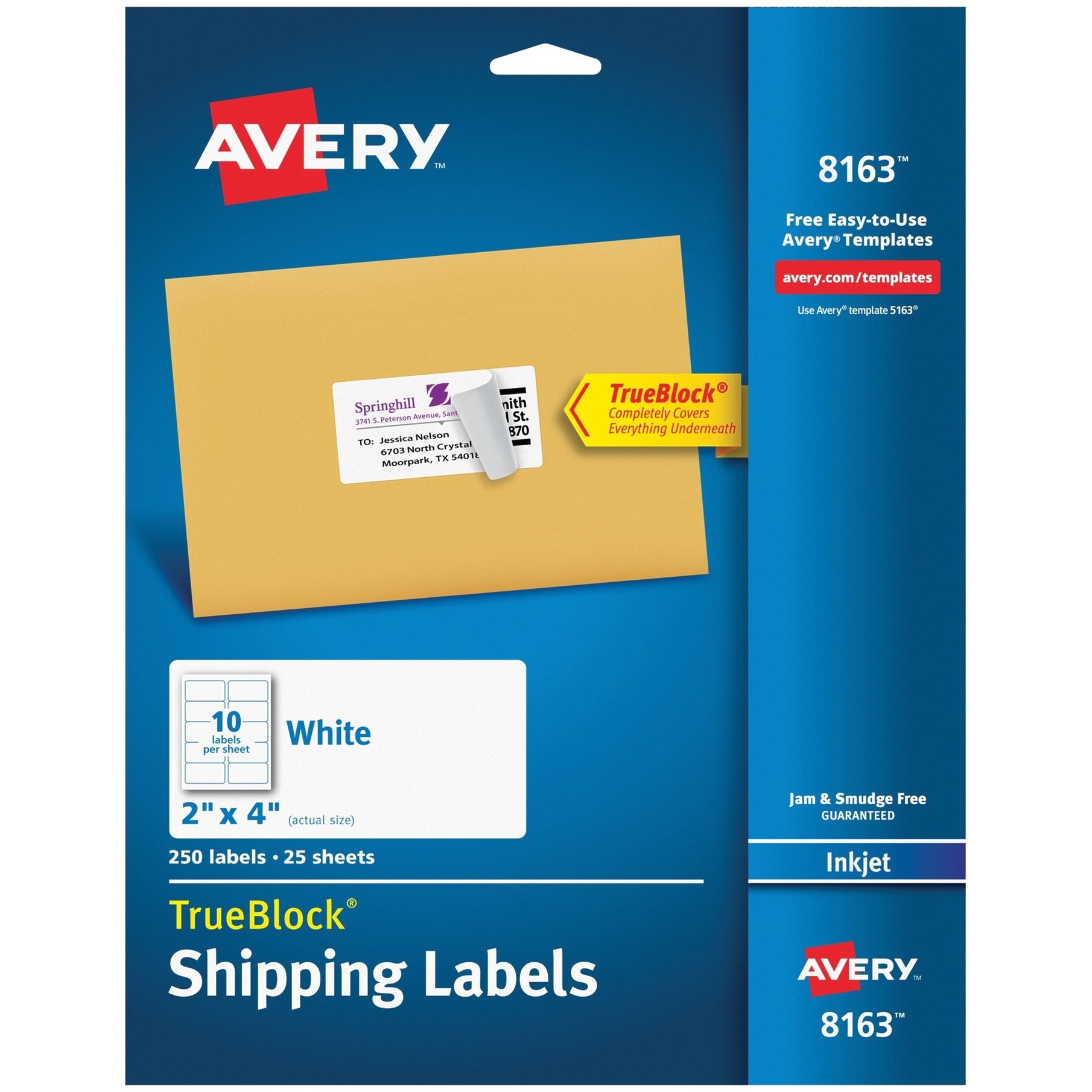 Avery Shipping Label 10 Per Sheet 2 X 4 Template Williamson ga us