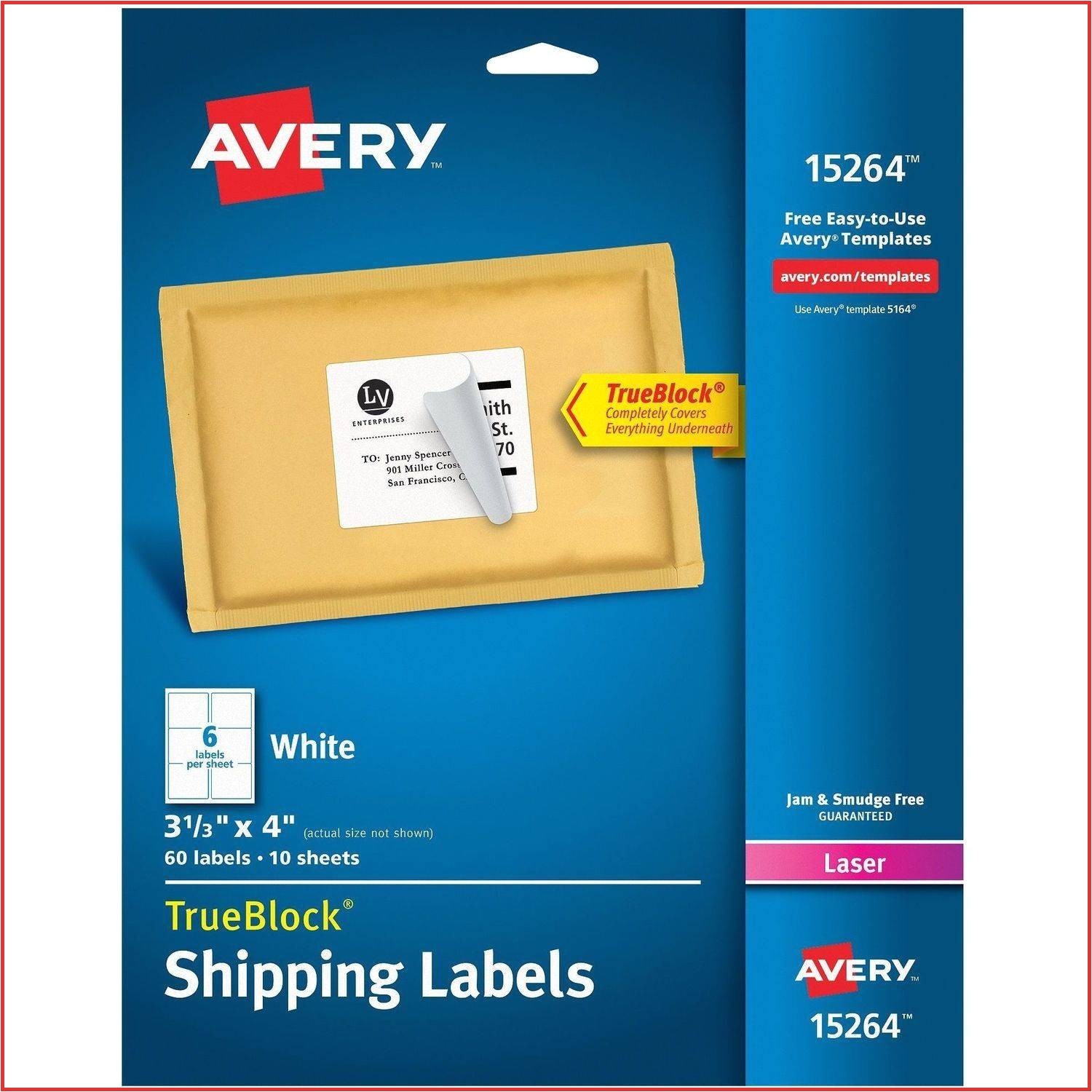 Avery Shipping Label Template 15264 Dorable Plantilla De Etiquetas Avery 2×4 Inspiracion