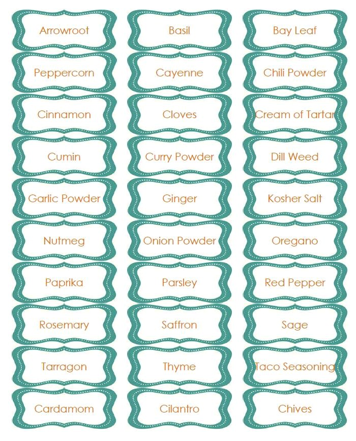 Avery Spice Labels Template 8 Best Images Of Avery Printable Spice Labels Avery
