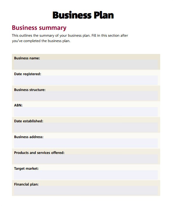 Basic Business Plan Template Pdf 21 Simple Business Plan Templates Sample Templates