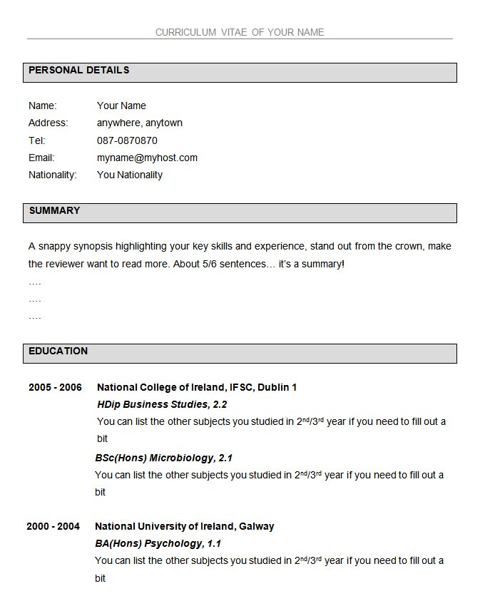 Basic Resume Template Download 70 Basic Resume Templates Pdf Doc Psd Free