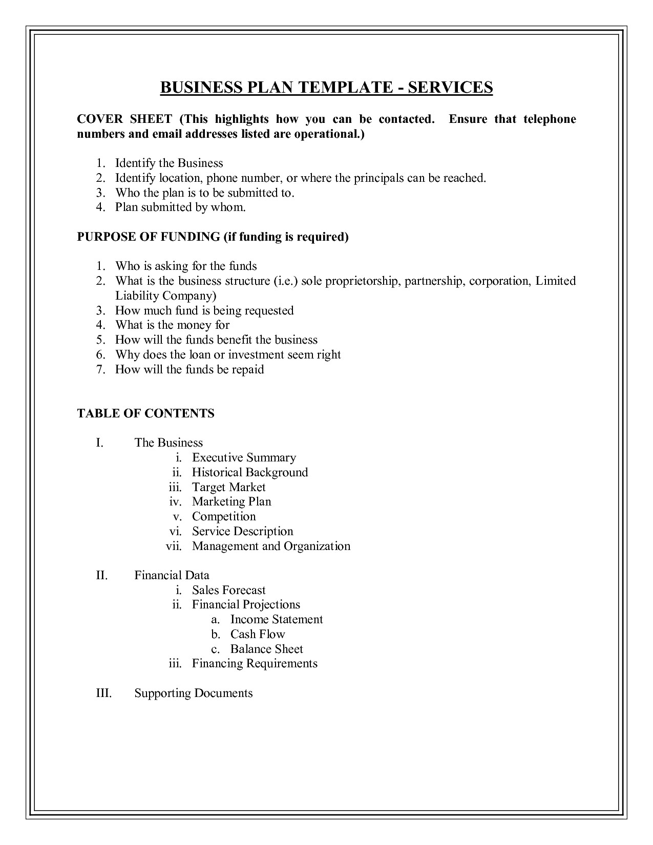 Basic Small Business Plan Template Free Small Business Plan Templates Documents and Pdfs