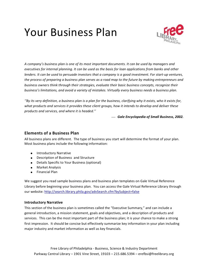 business plan example for loan