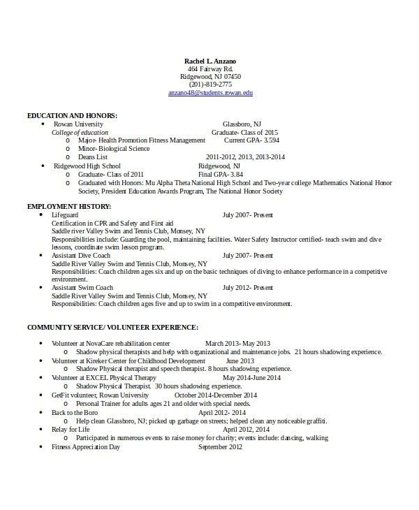 Coaching Resume Template Word College Coach Resume Best Resume Collection