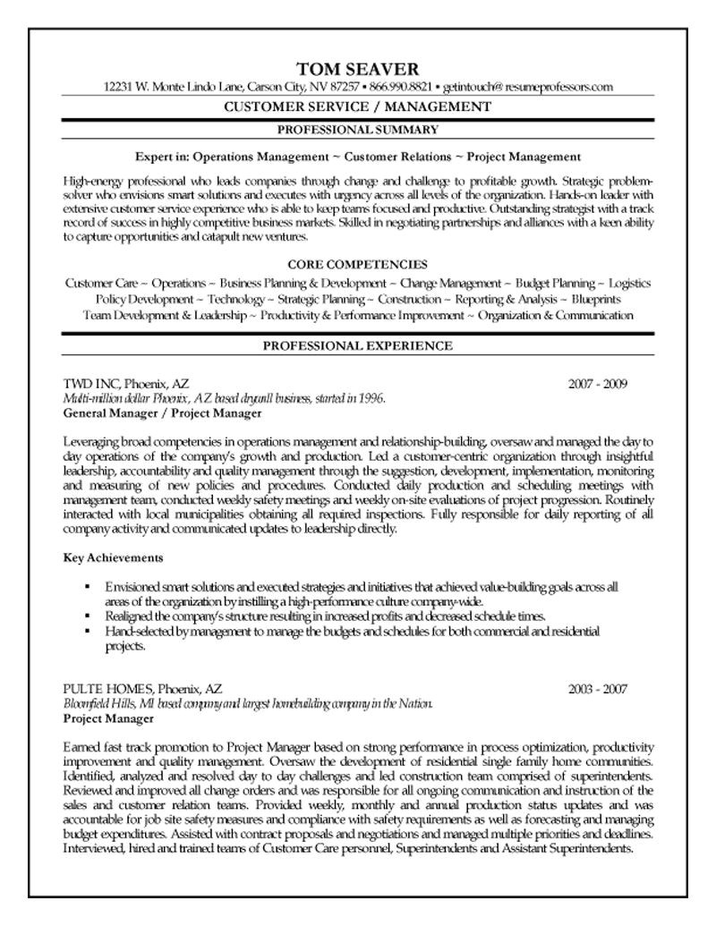 Construction Project Manager Resume Template Construction Project Manager Resume