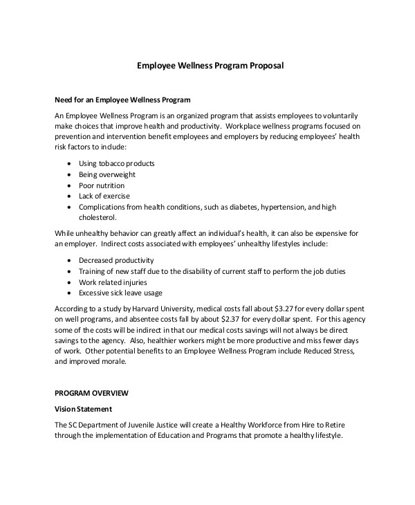 Corporate Wellness Proposal Template Program Proposal Template 11 Free Word Pdf Documents