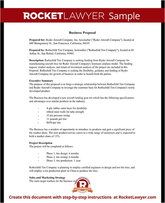 Creating A Business Proposal Template Business Proposal Template Free Business Proposal Sample