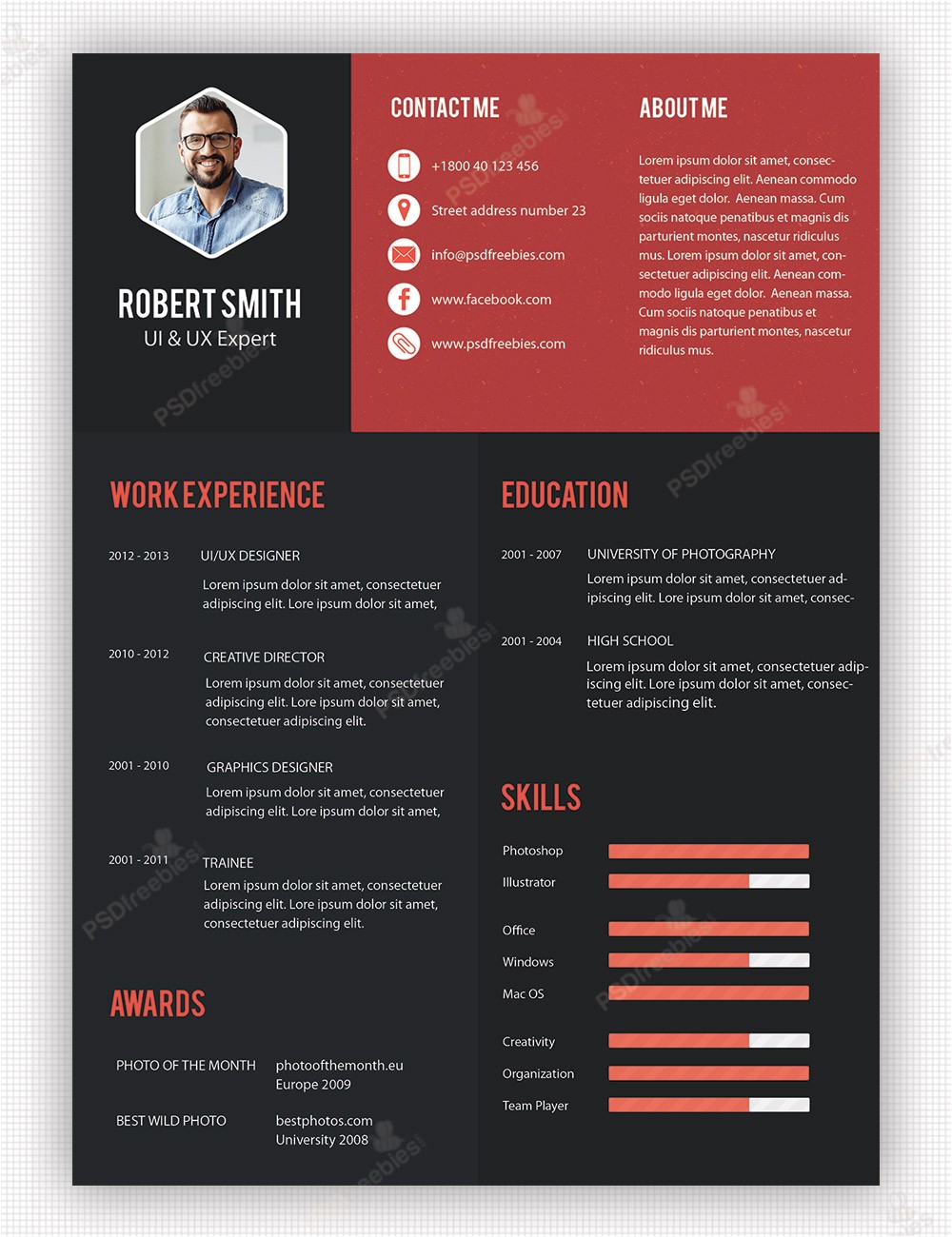 Creative Professional Resume Templates Creative Professional Resume Template Free Psd