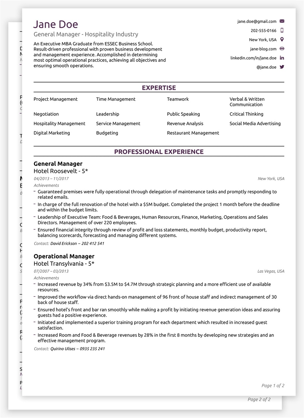 Csv Resume Template 2018 Cv Templates Download Create Yours In 5 Minutes
