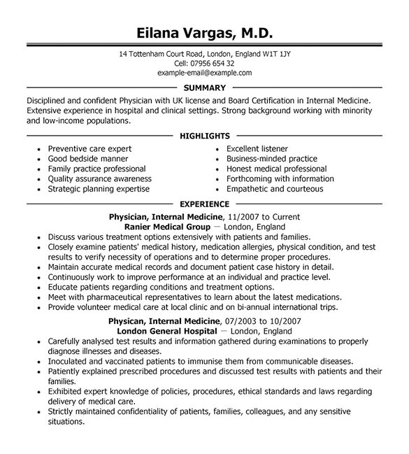 Doctor Resume Template Word Doctor Resume Template 16 Free Word Excel Pdf format
