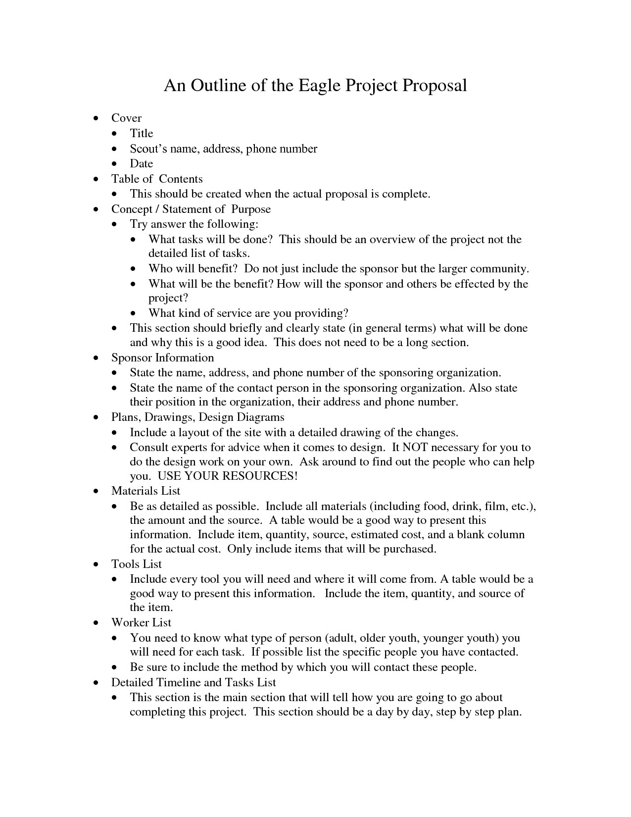 Eagle Scout Proposal Template Eagle Scout Essay