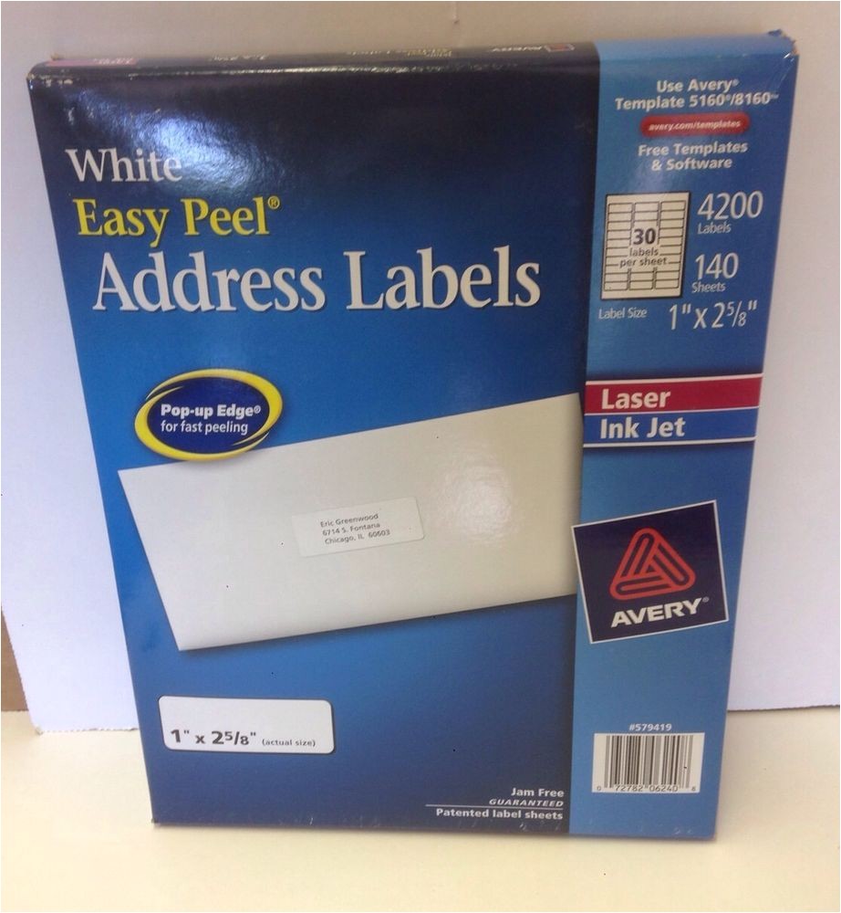 Easy Peel Labels Avery Template 5160 Williamson ga us