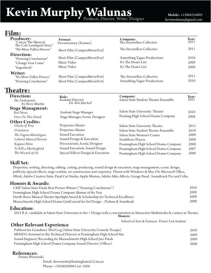 Film Director Resume Template Film Director Resume Best Resume Collection