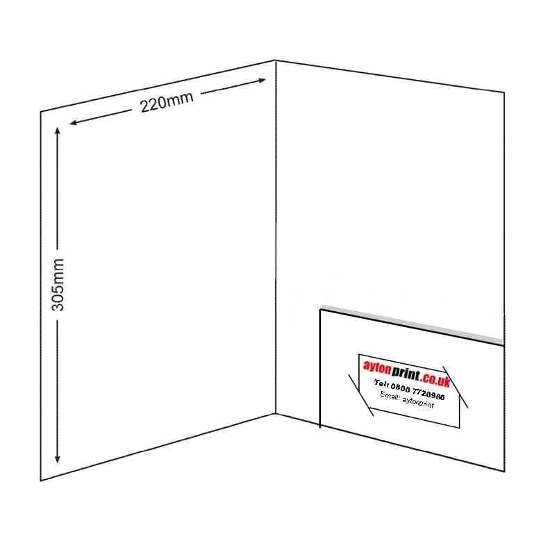 Folder with Business Card Slot Template A4 Document Folders
