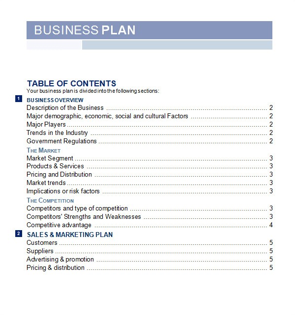Free Business Plan Template Word format 30 Sample Business Plans and Templates Sample Templates