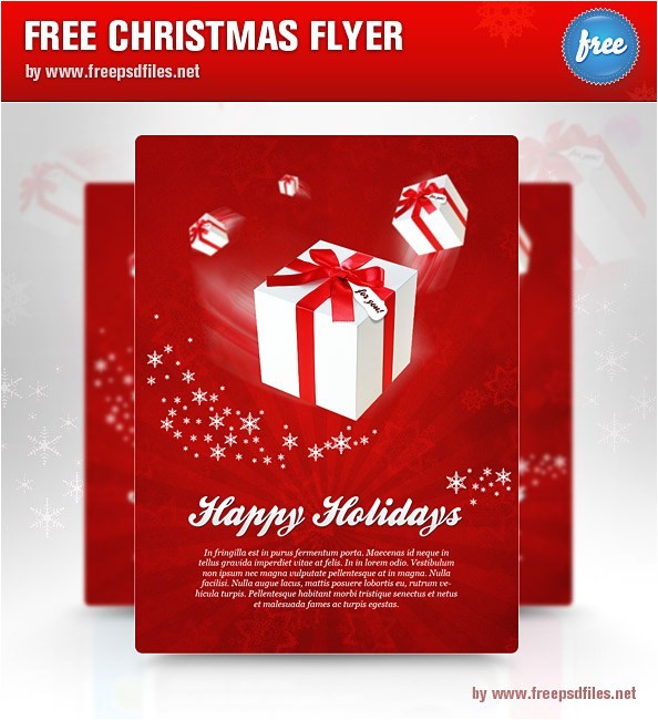 Free Christmas Brochure Templates Christmas Flyer Psd Template Free Psd Files