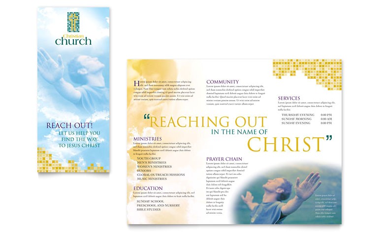 Free Church Brochure Templates for Microsoft Word Christian Church Brochure Template Word Publisher