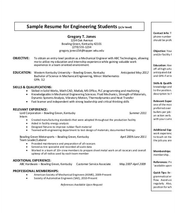 Free Entry Level Resume Templates for Word Entry Level Mechanical Engineering Resume Best Resume