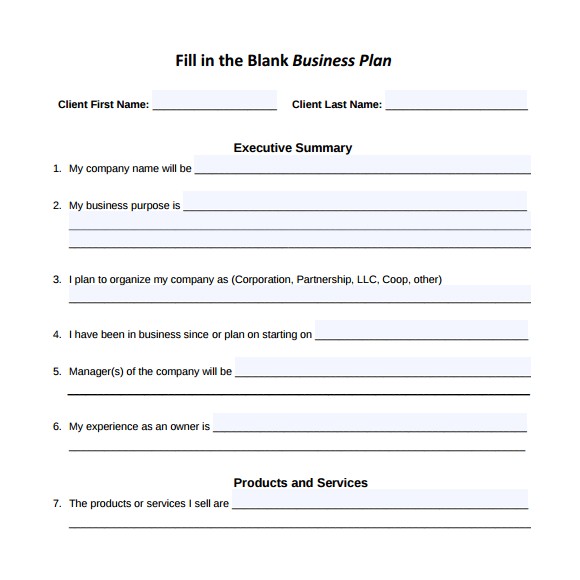 Free Fillable Business Plan Template Small Business Plan Template 9 Download Free Documents