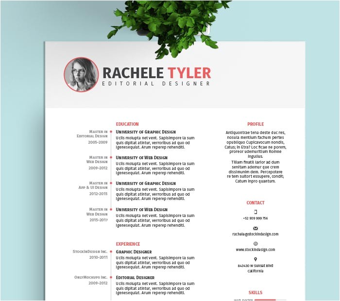 Free Indesign Template Resume Free Indesign Resume Template Stockindesign