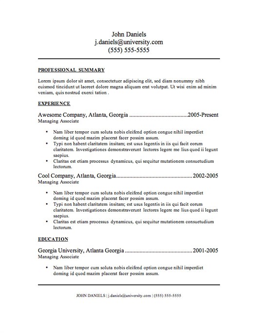 Free It Resume Templates 12 Resume Templates for Microsoft Word Free Download Primer