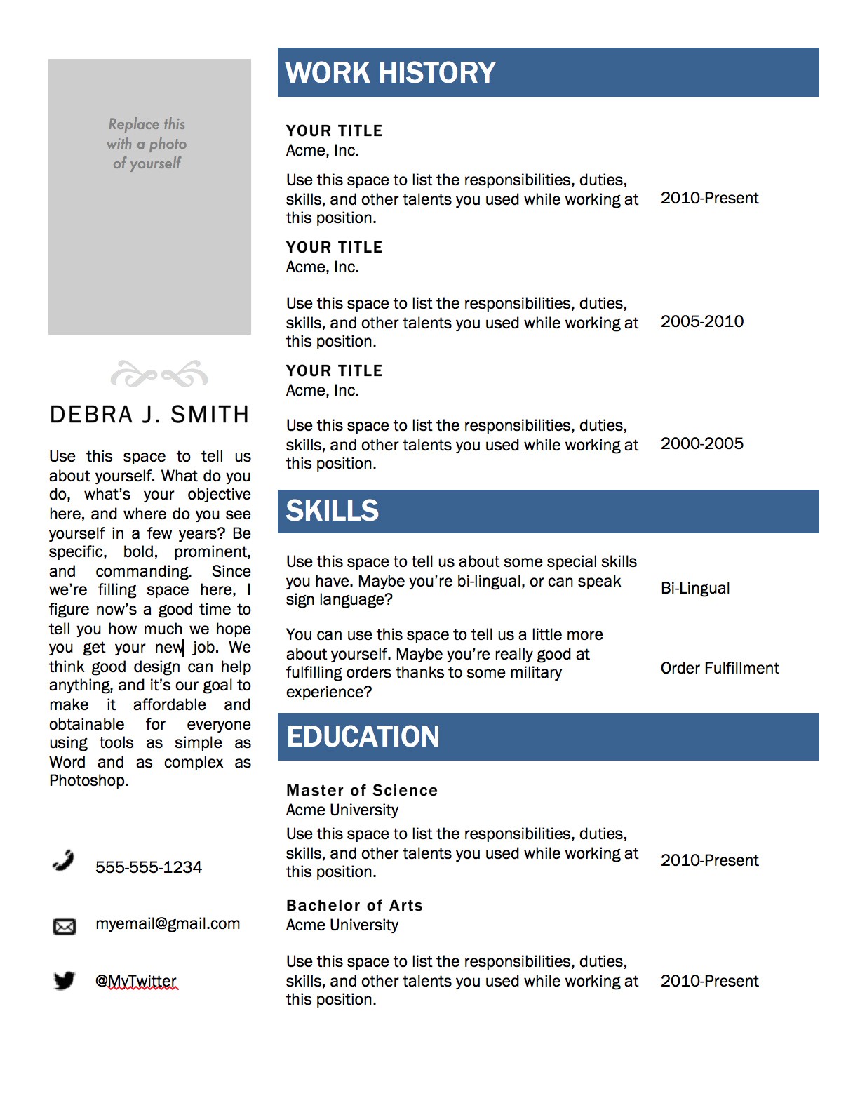 Free Ms Word Resume Templates Free Microsoft Word Resume Template Superpixel