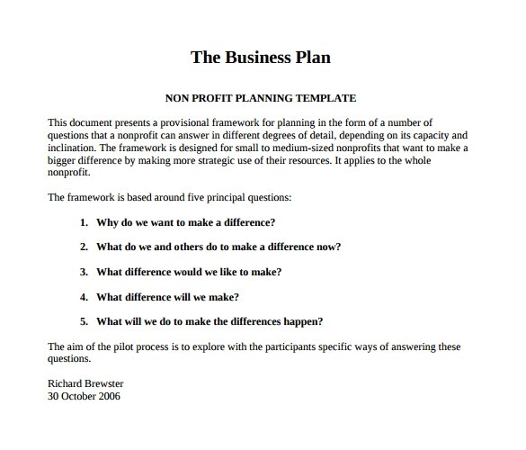 Free Nonprofit Business Plan Template Word Free Nonprofit Business Plan Template 2016 Sanjonmotel