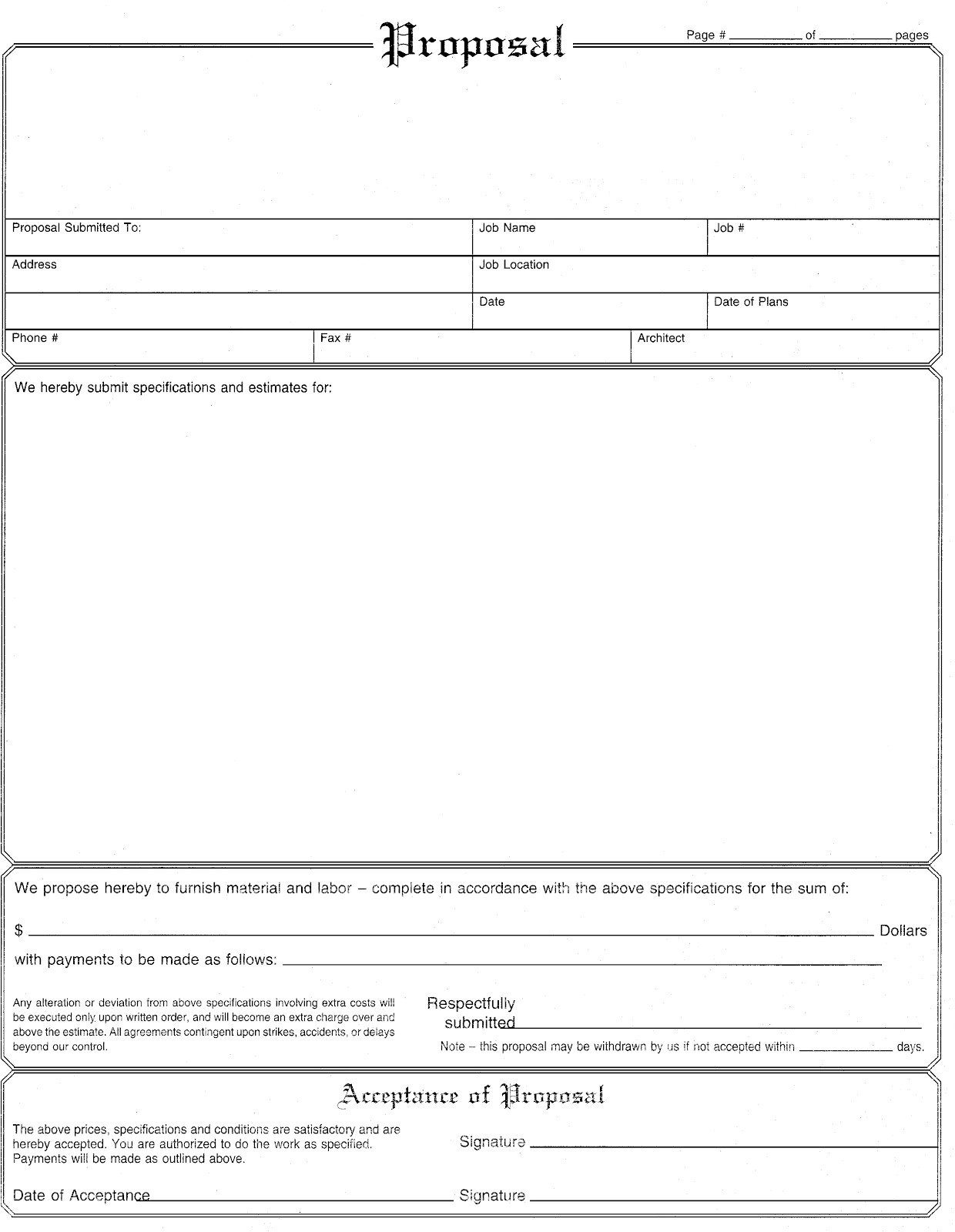 Free Painting Proposal Template Download Painting Proposal Template Sample