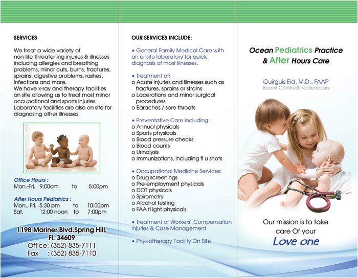 Free Pediatric Brochure Templates Pediatric Brochure Examples Brickhost F316f885bc37