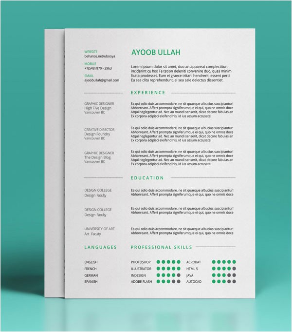Free Resume Templates Design 10 Best Free Resume Cv Templates In Ai Indesign Psd