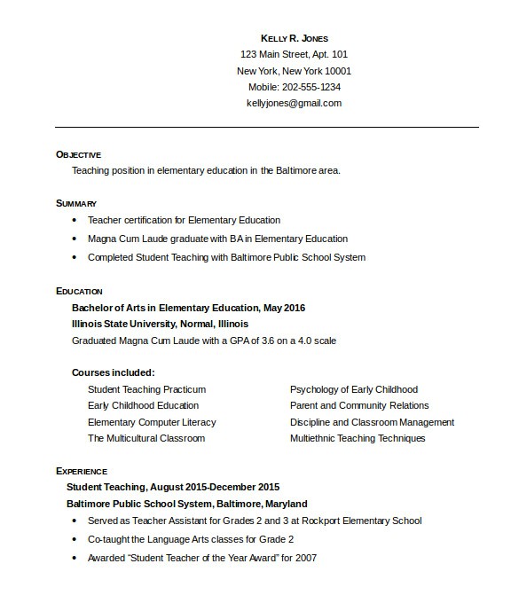 Free Resume Templates for Teachers to Download 50 Teacher Resume Templates Pdf Doc Free Premium