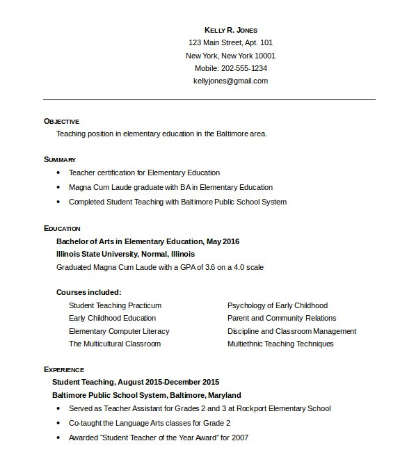 Free Teacher Resume Templates 50 Teacher Resume Templates Pdf Doc Free Premium