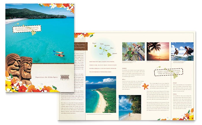 Free Travel Brochure Templates for Microsoft Word Hawaii Travel Vacation Brochure Template Design