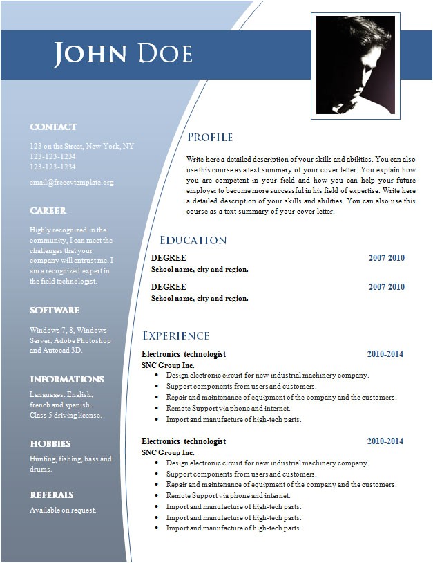 Free Word Template Resume Cv Templates for Word Doc 632 638 Free Cv Template