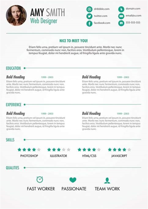 Google Chrome Resume Templates 30 New Photoshop Freebies