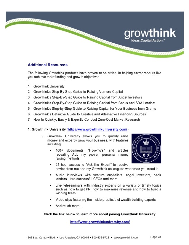growthink business plan login