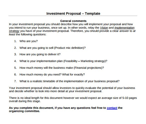 Investment Proposal Template Excel Business Investment Proposal Example Archives Adktrigirl Com